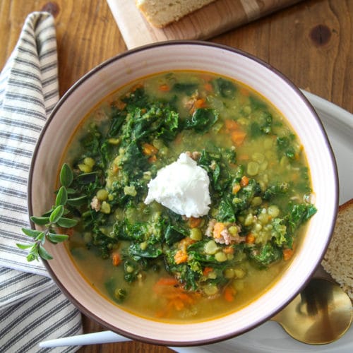 Sausage and Split Pea Soup Recipe • Kath Eats