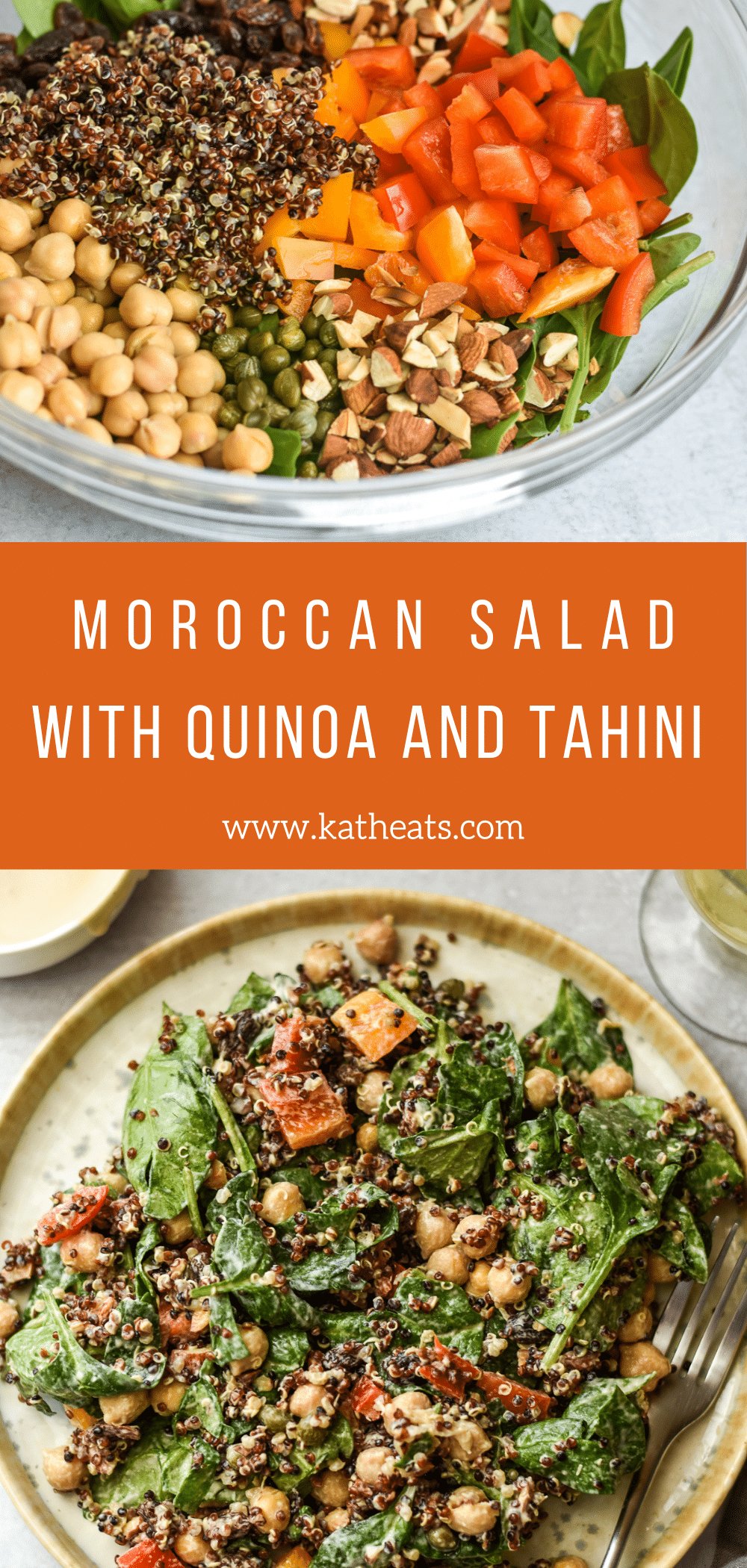 Moroccan Salad with Tahini Dressing • Kath Eats