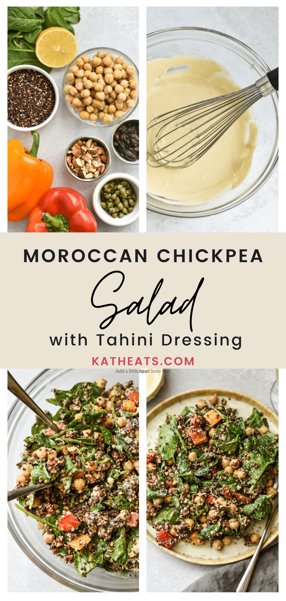 Moroccan Salad with Tahini Dressing • Kath Eats