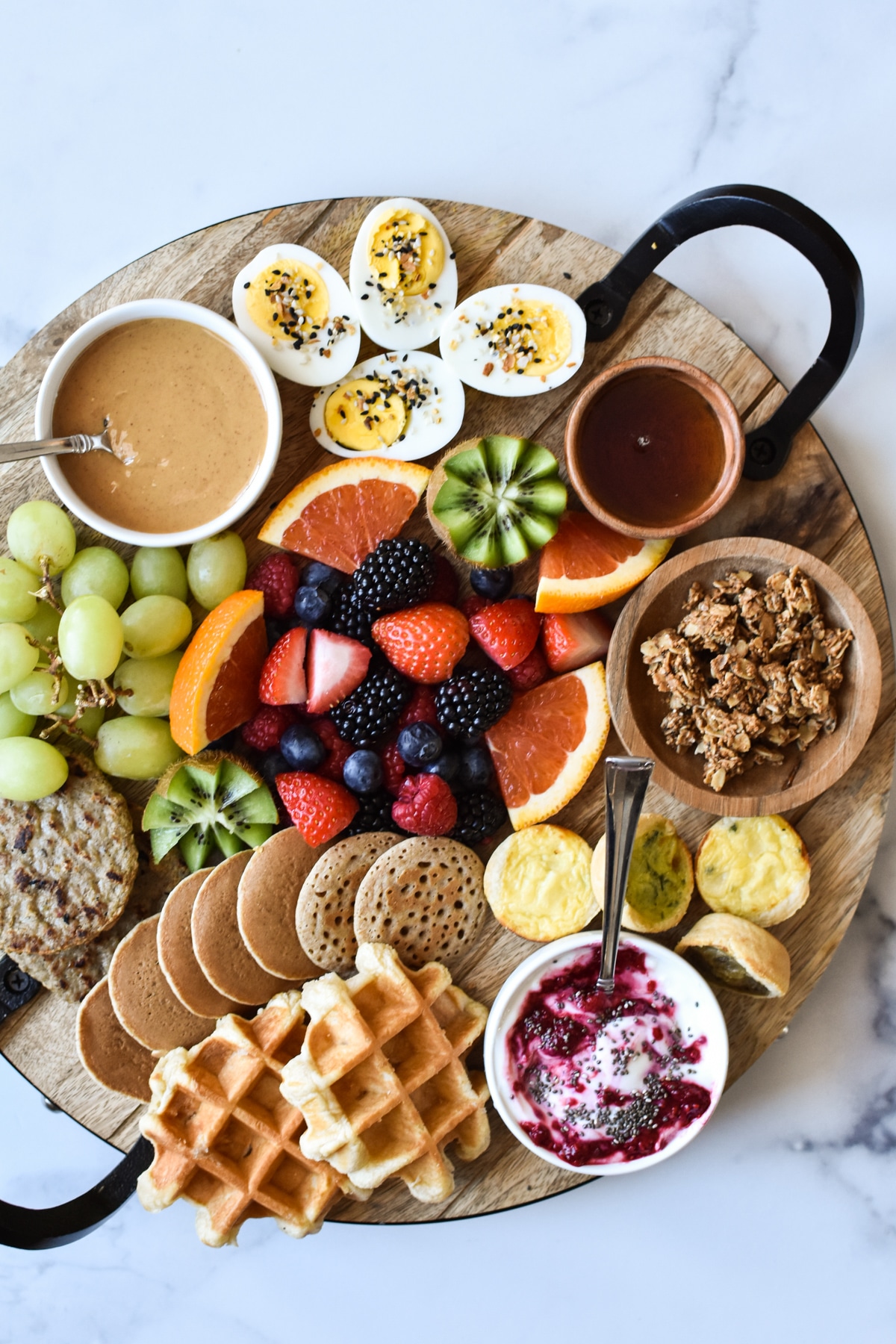 Easy Breakfast Charcuterie Board - Happiness is Homemade