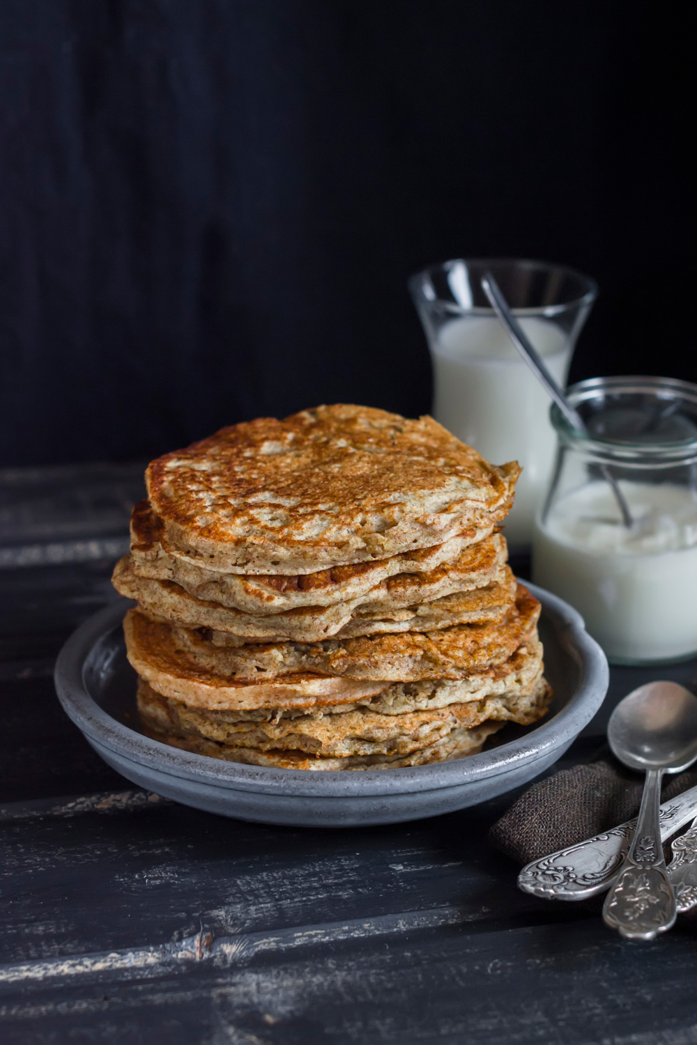 high fiber breakfast ideas: whole grain pancakes