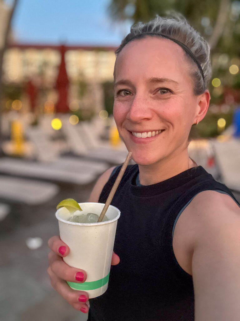 cocktail on the beach in aruba