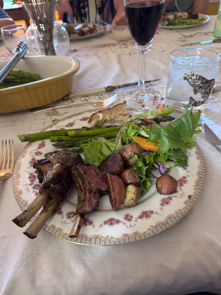 grilled lamb with potatoes | Family Spring Frolicking